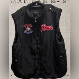 Coogi mens vest jacket patches size 4Xl zip up no sleeveless